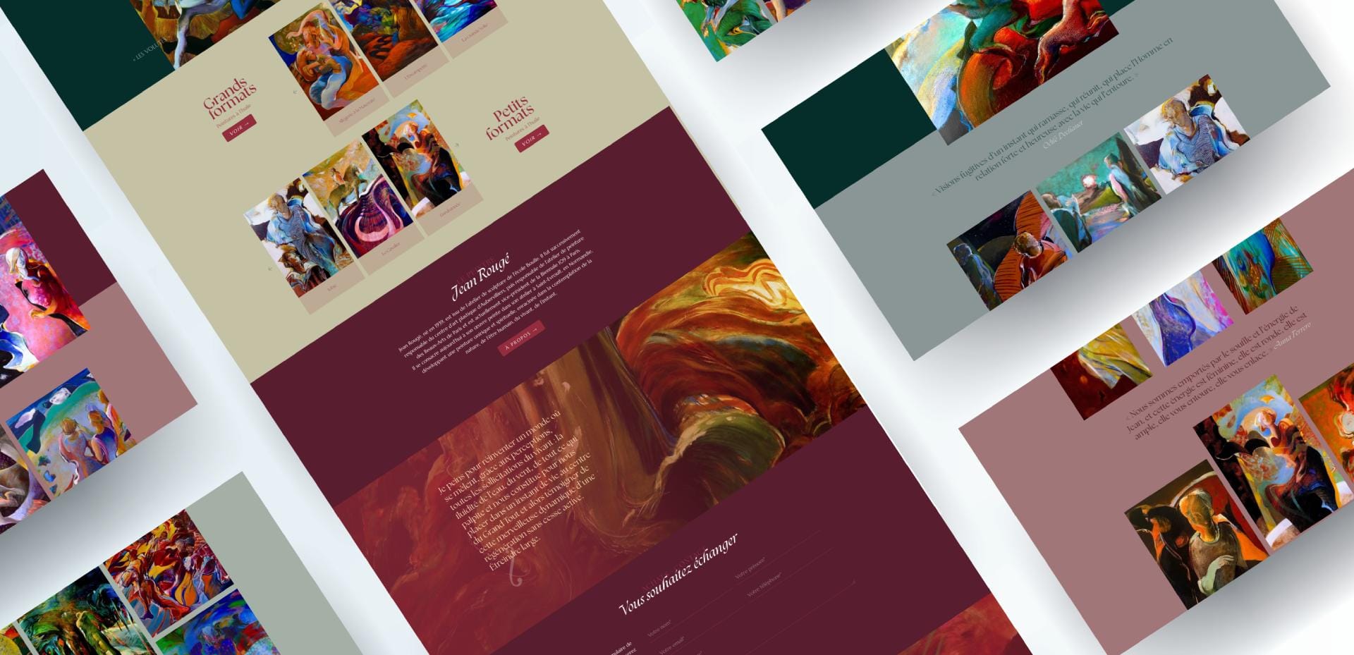 refonte site vitrine artiste peintre détail des pages
