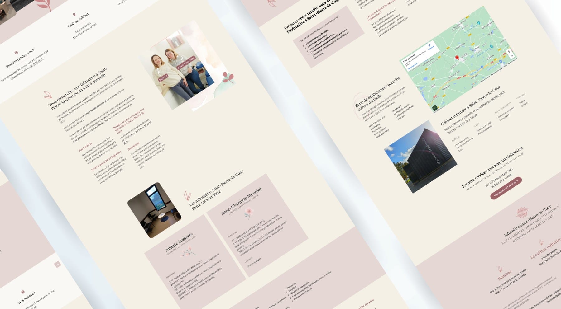 création site one-page pour un cabinet infirmier