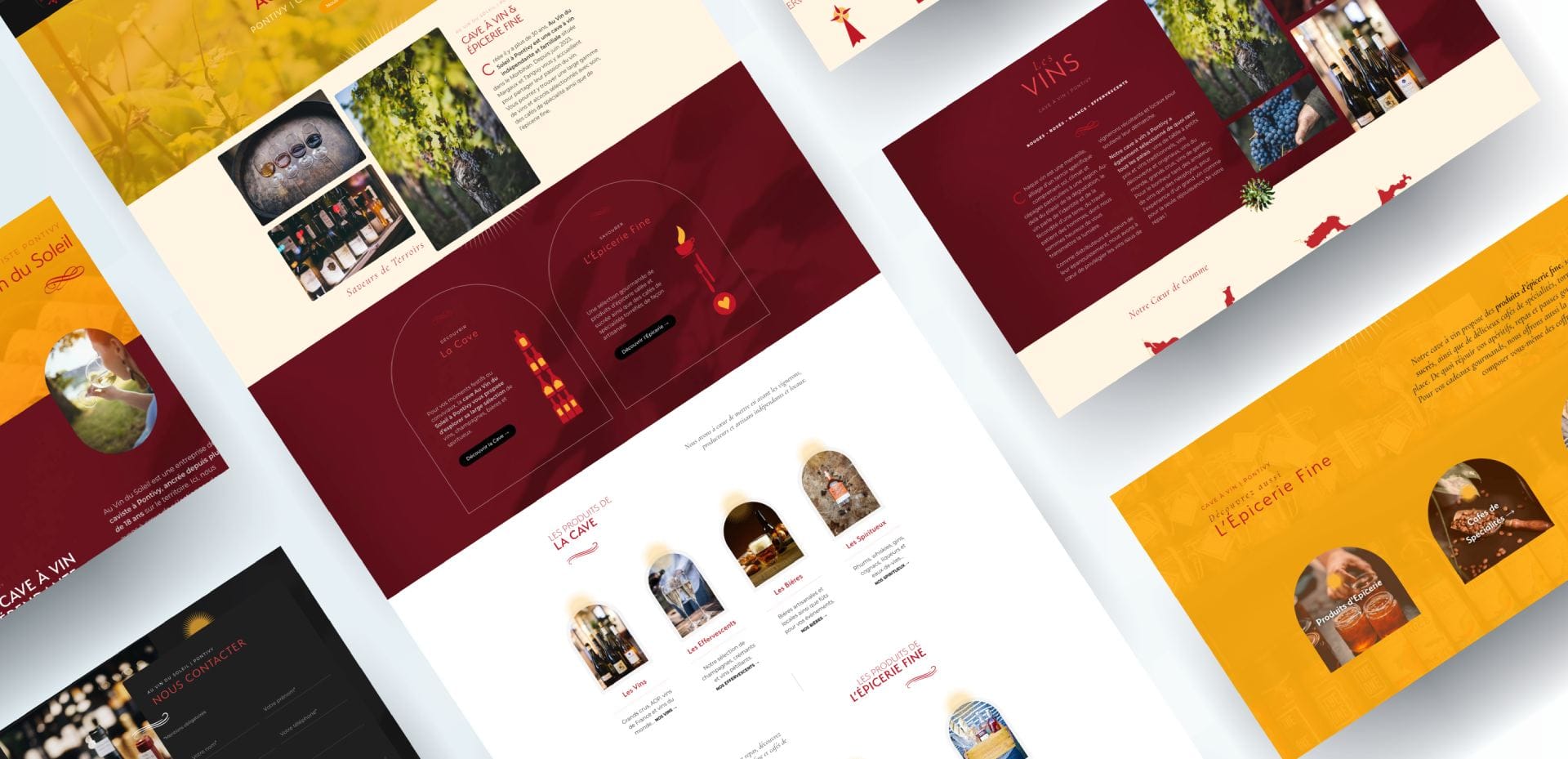 création site internet bretagne cave à vin détails des pages